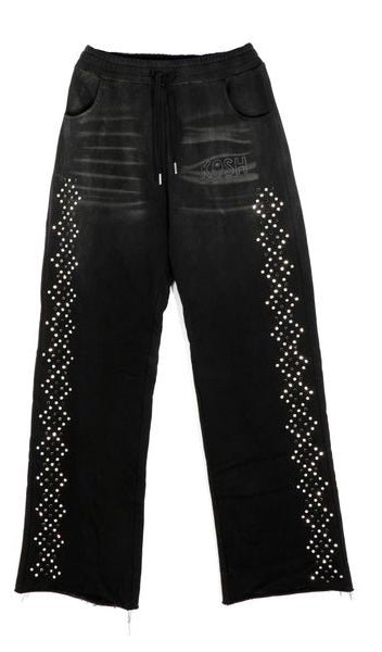 The Kash Diamond Collection Luxury| Diamond Argyle Sweatpants - Black