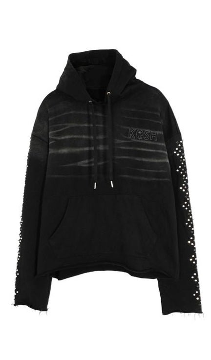 The Kash Diamond Collection Luxury| Diamond Argyle LS Hoodie - Black