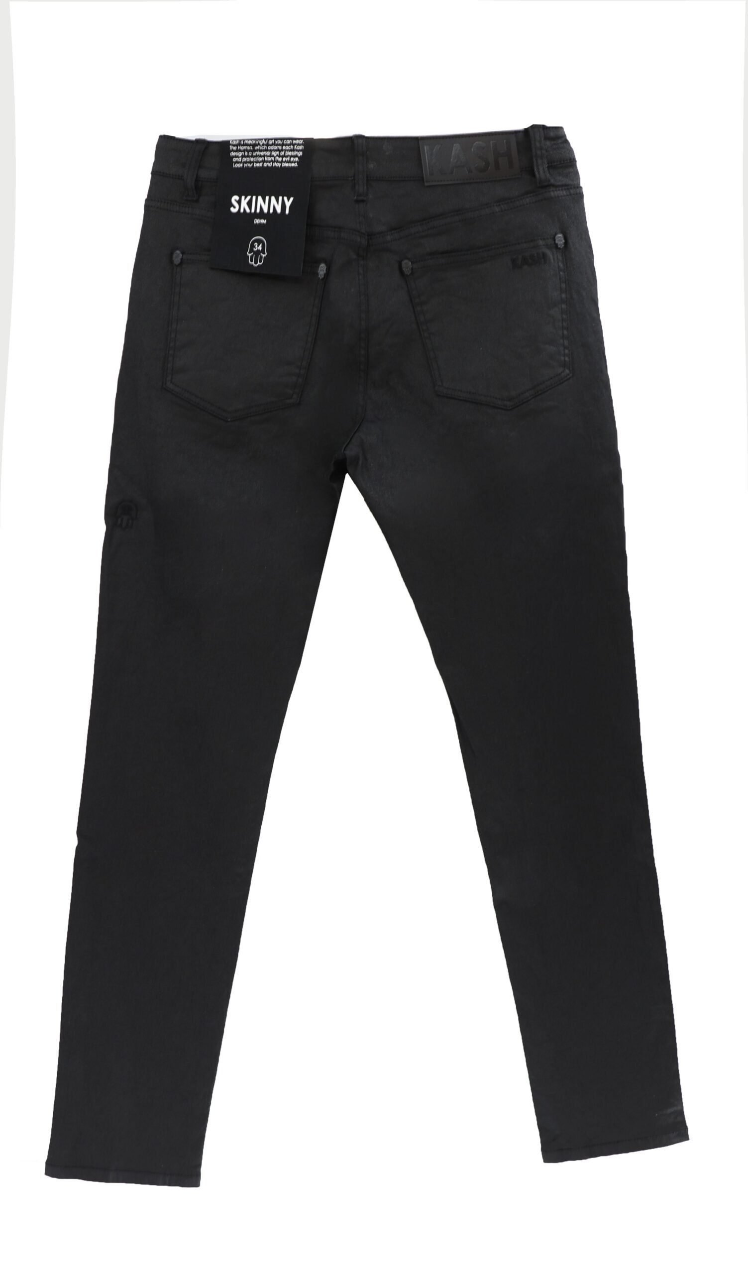 Black Skinny Wax Denim - Image 3