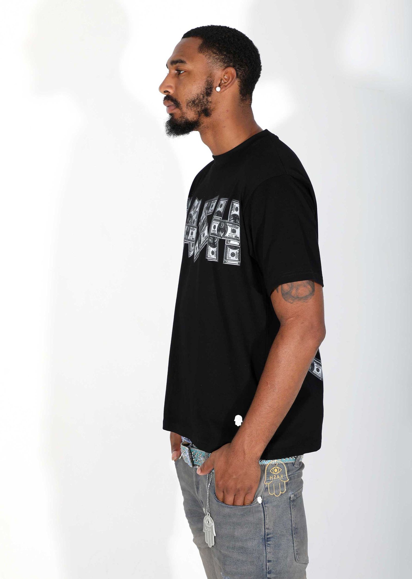Kash $$$ Tee - Black - Image 8