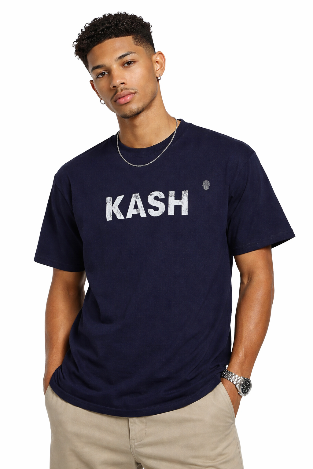 Maison Kash Tee - Navy - Image 2