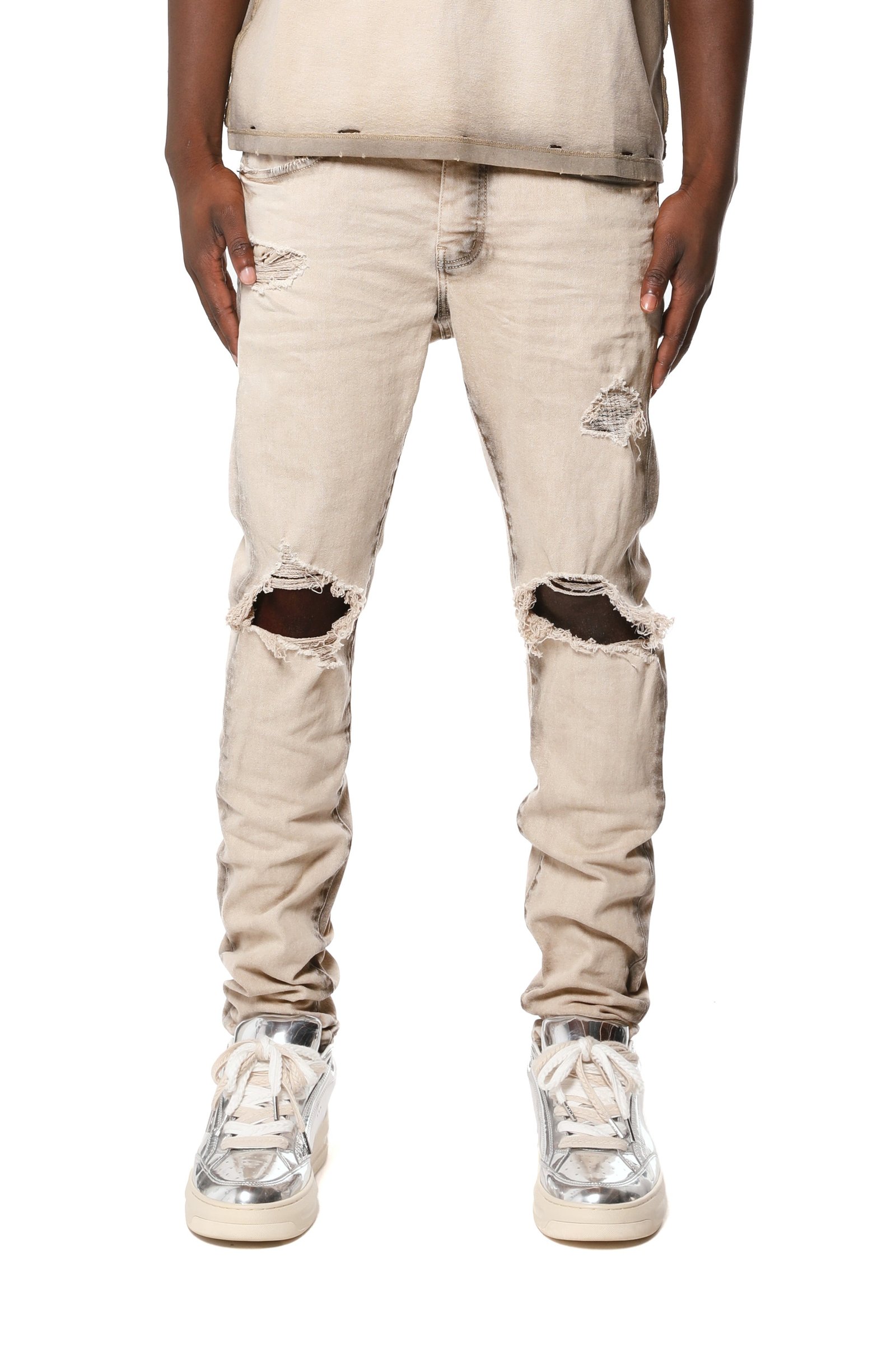 Skinny Coated Seam - Tan