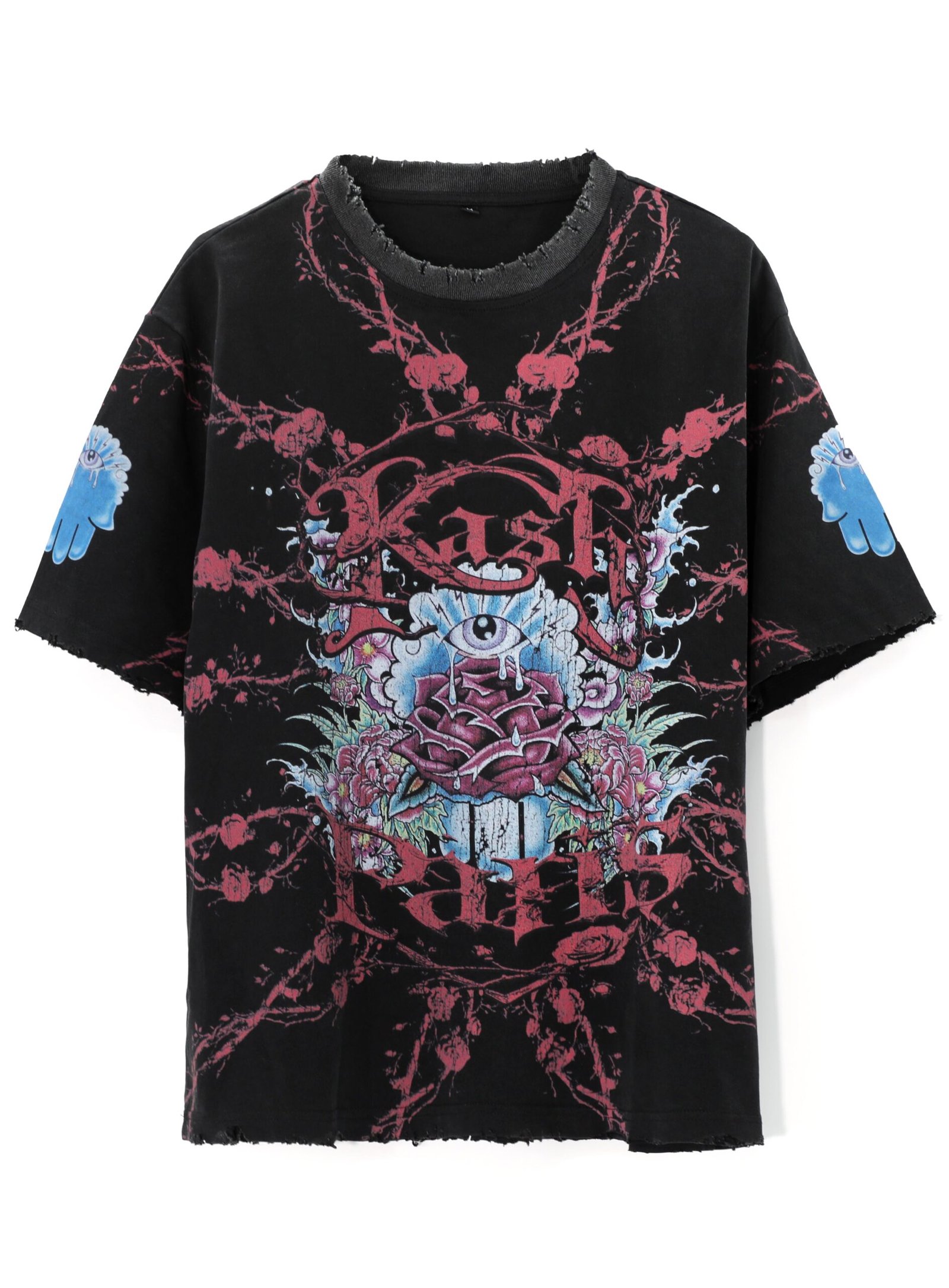 The Kash Envenomed Rose Collection SS Tee - Black