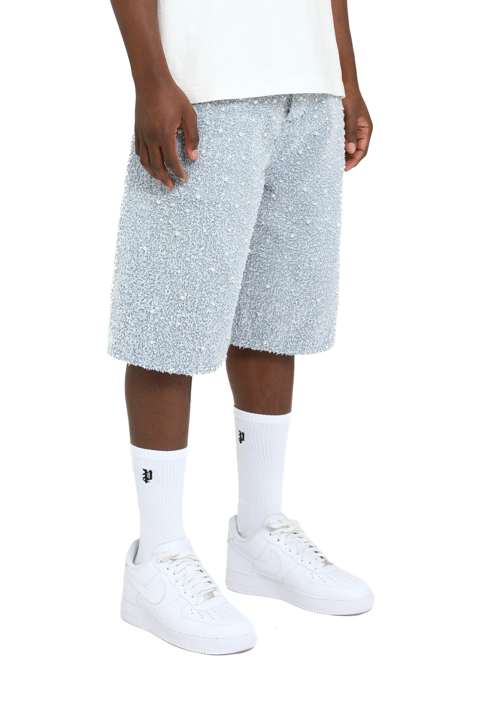 Long Shorts Textured Pearl - Lt Indigo - Image 4