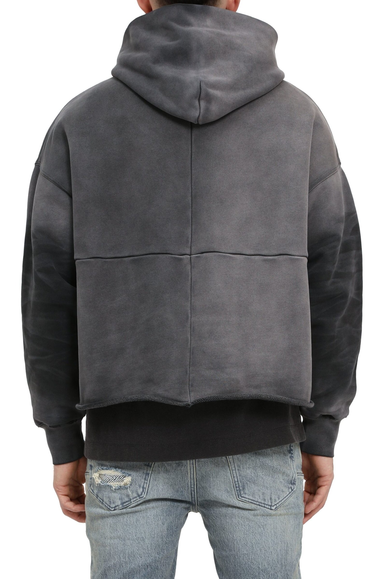 Hwt Fleece Oversized Hoodie - Black - Image 2