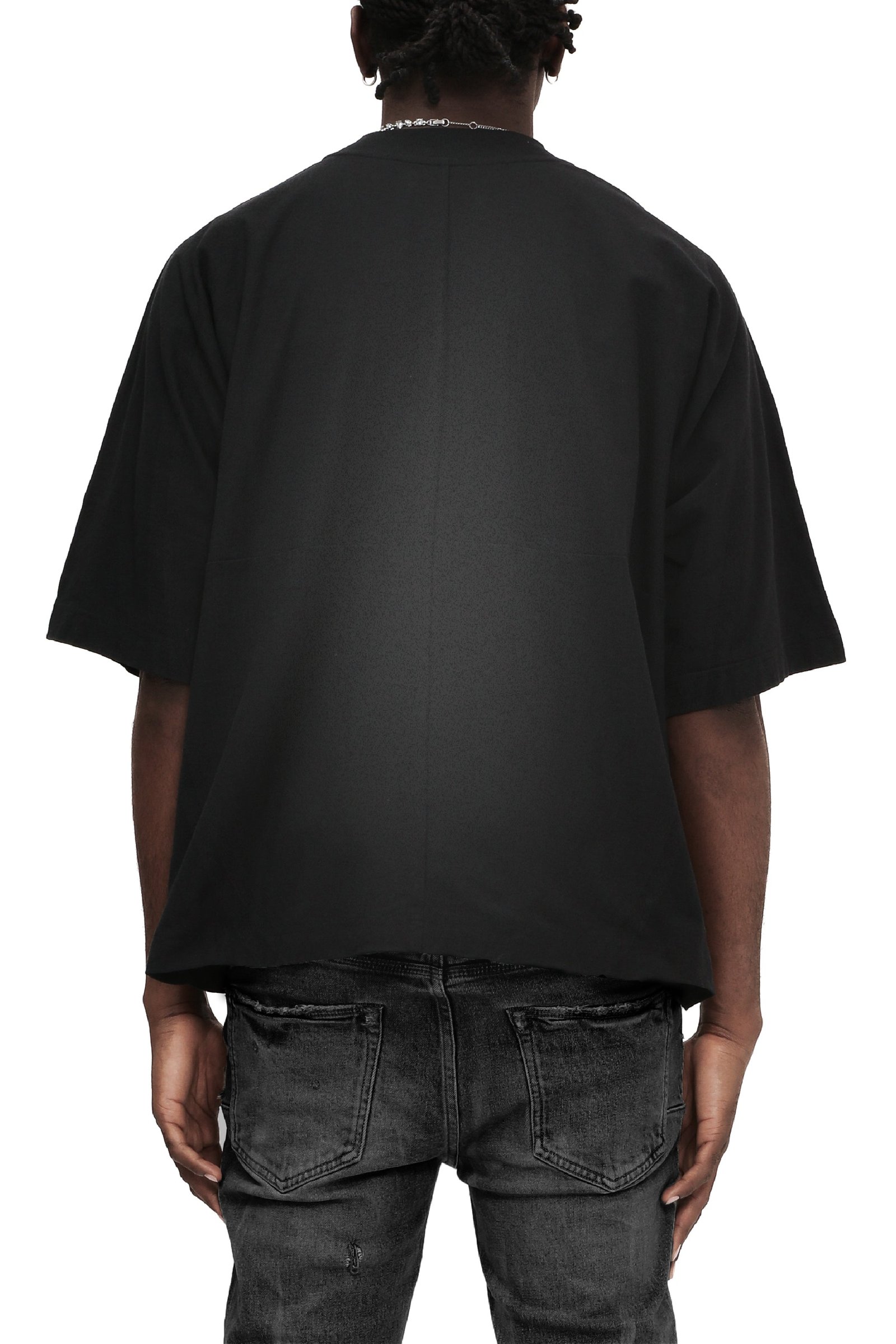 Hwt Textured Jersey Ss - Black - Image 2