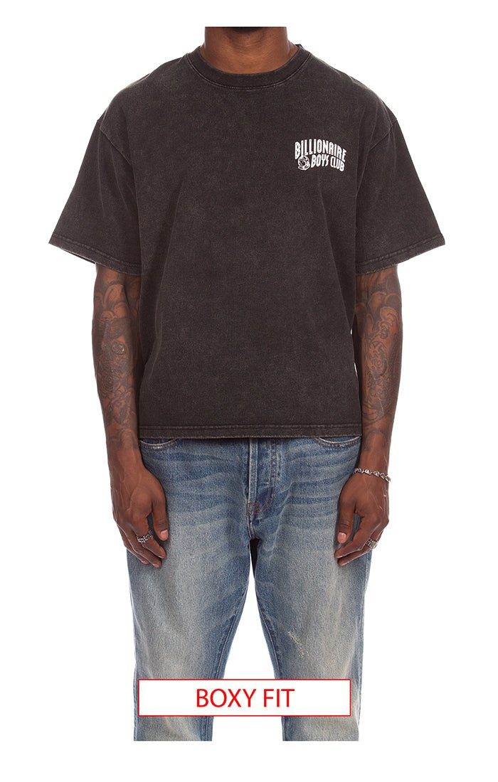 BB faded curve ss knit - Black