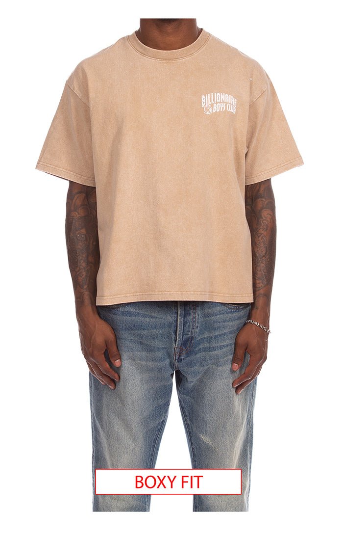 BB faded curve ss knit - Sesame