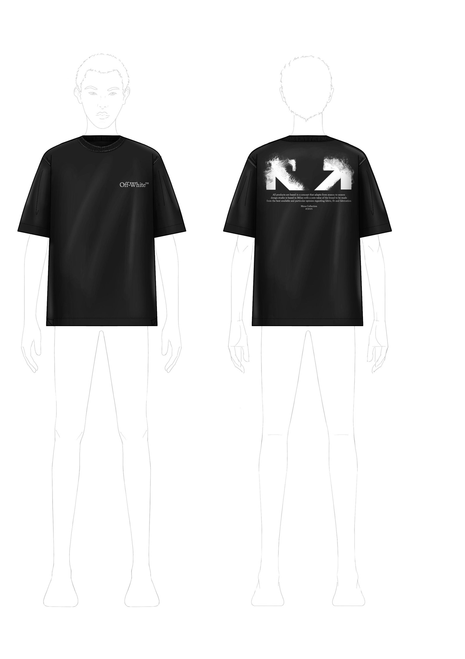HALF ARROWS S/S SKATE TEE - BLACK