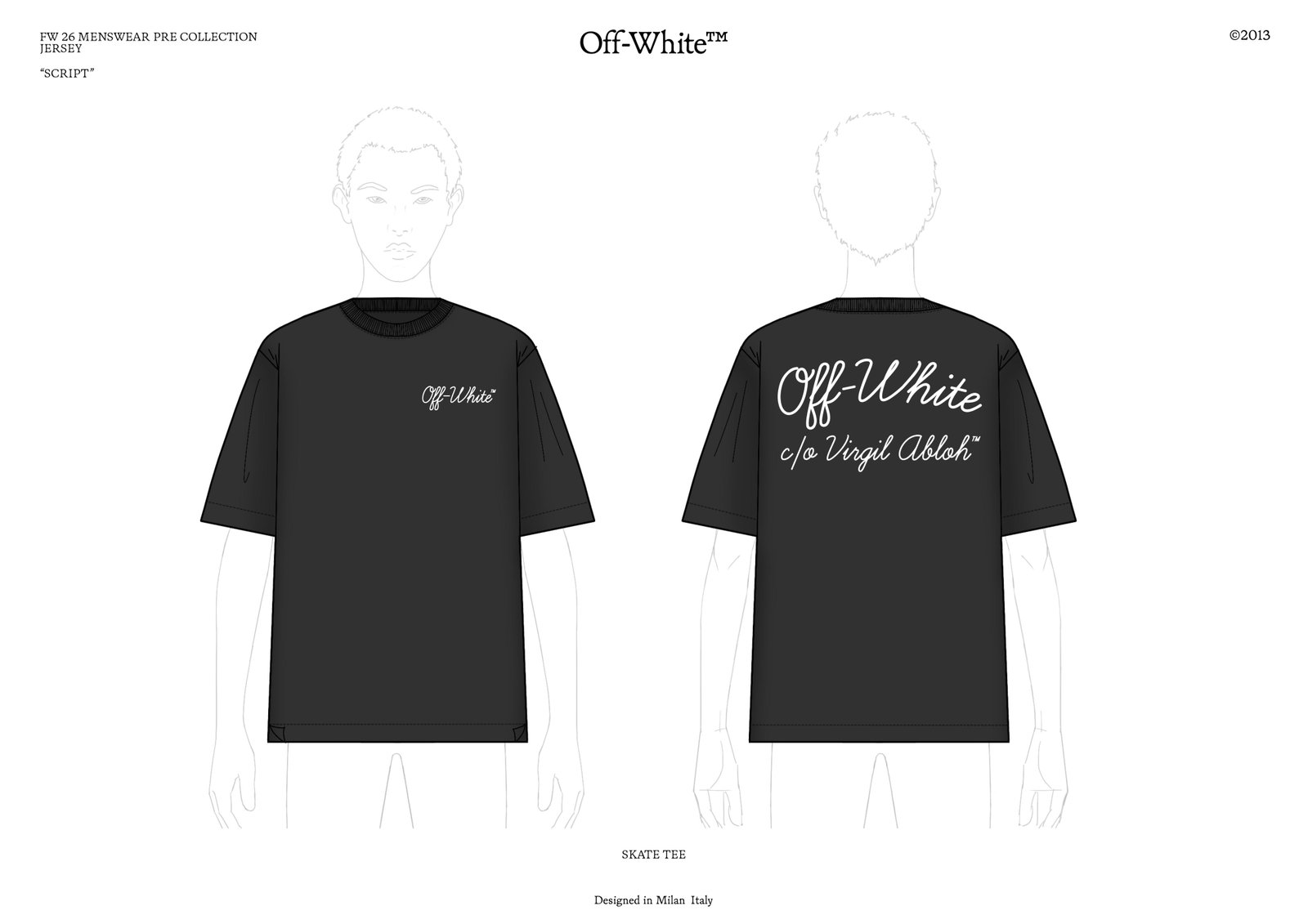 SCRIPT SKATE S/S TEE - BLACK